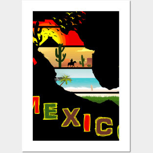 Mexico Sunset Summer Posters and Art